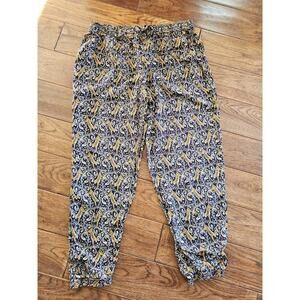 Fat Face Bengal Tiger Paisley Wide Leg Pants Women's Size 12 Hippy Bohemian